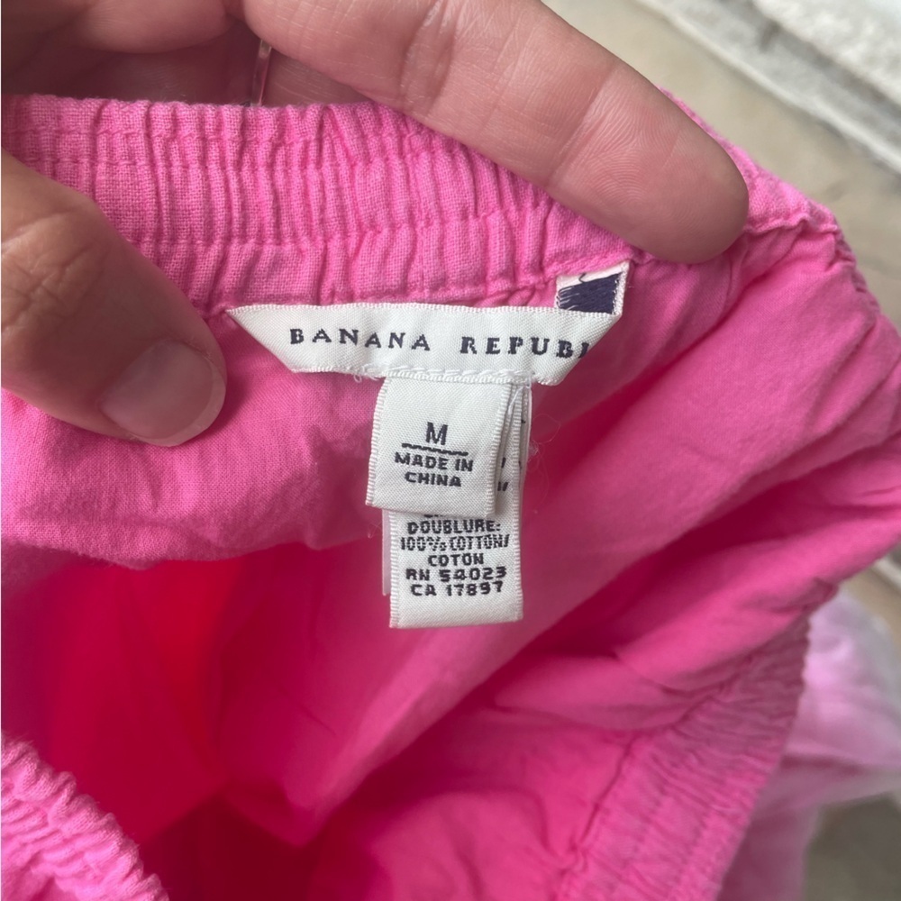Banana Republic Linen Blend Pink and White Ombre Skirt Size Medium - Picture 7 of 8